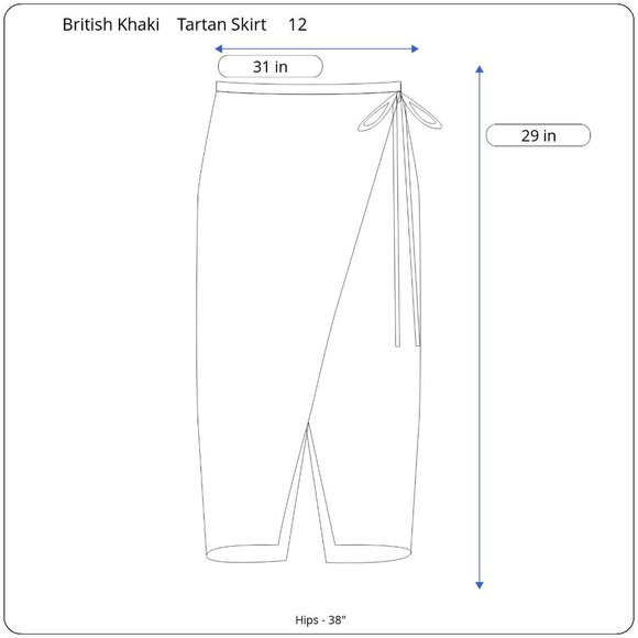 Red and Green Maxi Pencil Skirt with Wrap Style - Picture 6 of 11